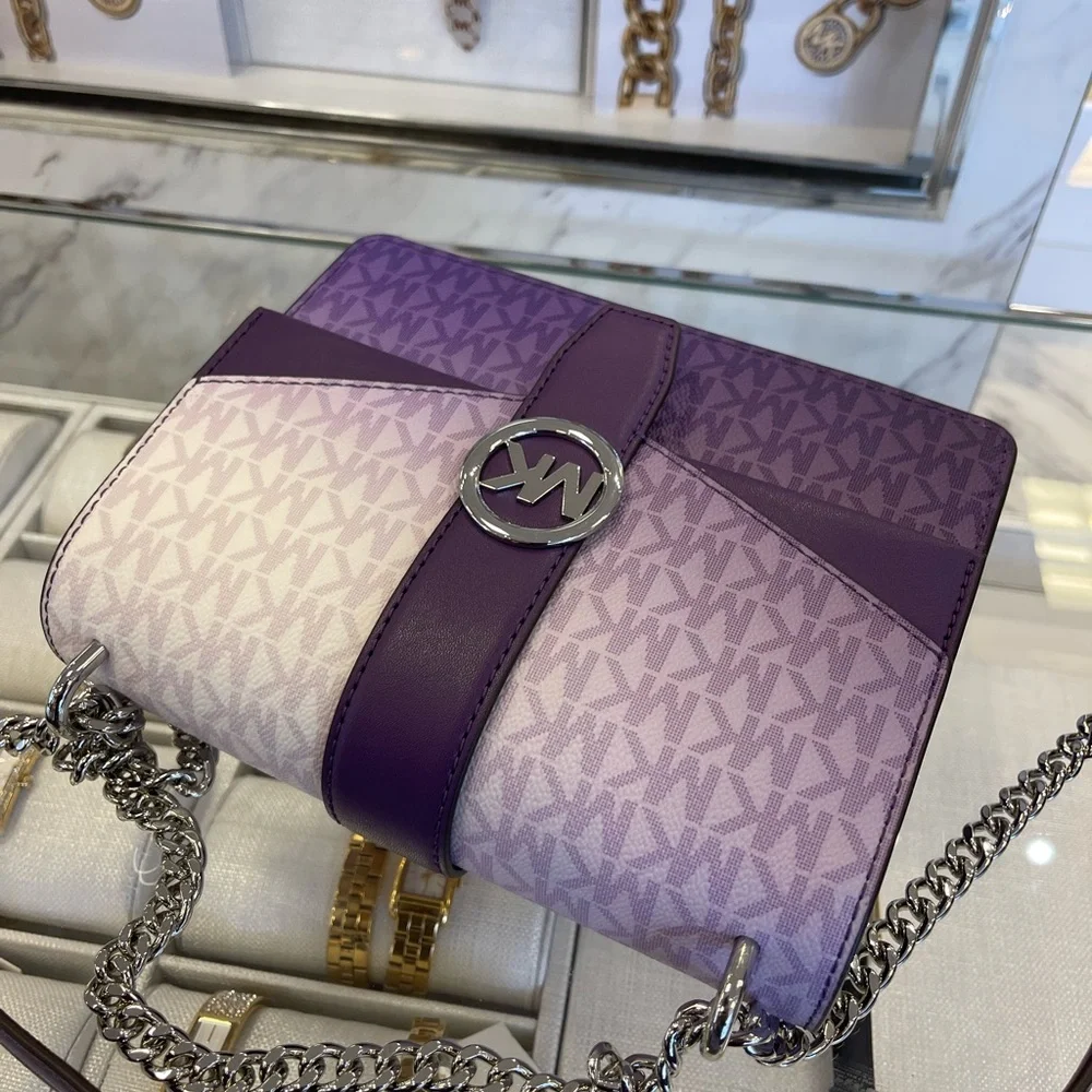 MICHAEL KORS Greenwich Md Ombré Signature Logo Tri-Fold Wallet
Dark Purple Multi - Picture 10 of 16